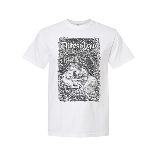 Flutes and Low - Resting Lamb T-Shirt - White
